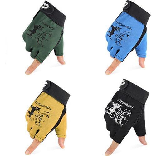 4 colors Half Finger Scratch-resistant Gloves For Outdoor Fishing Three Fingers Luya Threewear-resistant Sports Camping