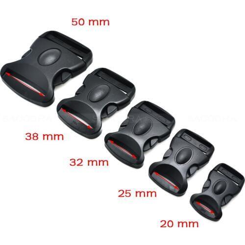 Webbing Size 20mm 25mm 32mm 38mm 50mm Plastic Side Release Buckles Dual Adjustable Slimwaist Tactical Backpack Dog Straps