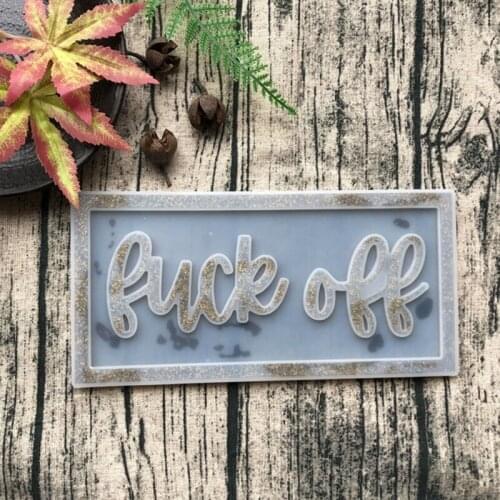 Plate Hanging Tag Doorplate Crystal Epoxy Resin Mold Door Sign Silicone Mould DIY Crafts Pendant Making Tool F3MD