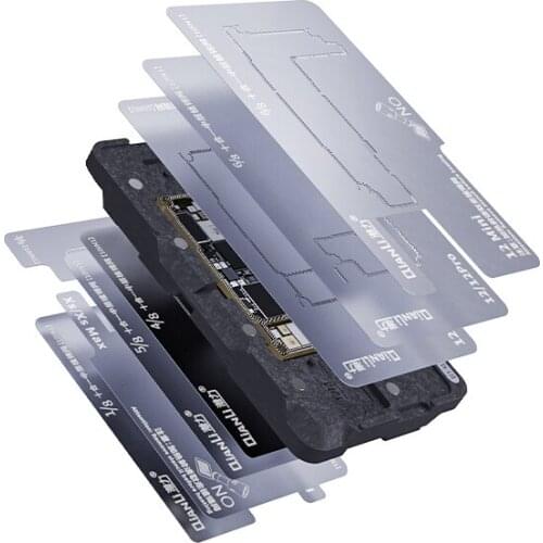 Qianli 10 In 1 Middle Frame Reballing Platform for X XS XSMAX 11 12 12promax 12Mini Motherboard Repair Fixture With Stencil
