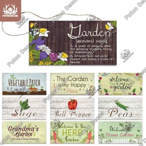 Putuo Decor Garden Wooden Signs Gardening Decorative Plaques for Garden House Door Decoration Gardener Home Decor