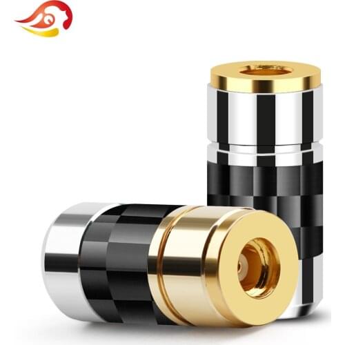 QYFANG Gold Plated Beryllium Copper Earphone Plug Carbon Fiber MMCX Pin Audio Jack Connector For UE900 SE535 SE215 Headphone