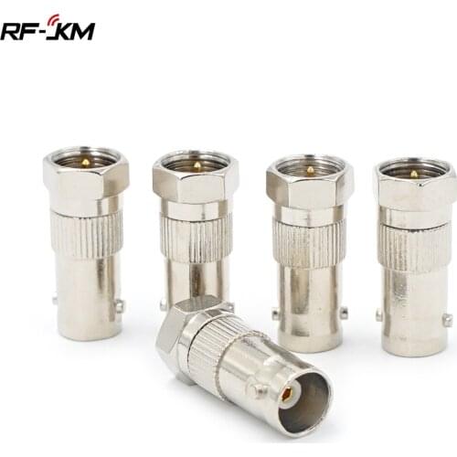 Connector F Type male plug to BNC Female jack RF Coaxial Radio Antenna Adapter Coax Converter Connector