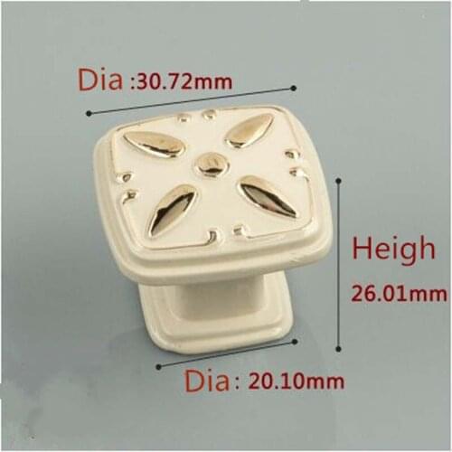 Kitchen Cabinet knob gold drawer pulls ivory white cupboard drawer Dresser door Handles knobs modern fashion furniture knob