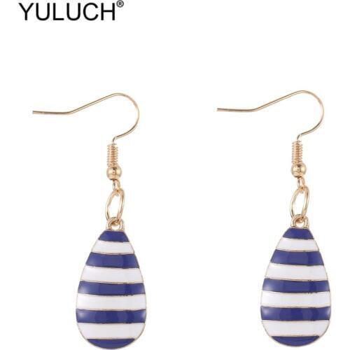 YULUCH Fashion Zinc Alloy Red Black 4 Colors Line Simple Statement Drop Pendant Earrings Accessories For Women Girls Party Gifts