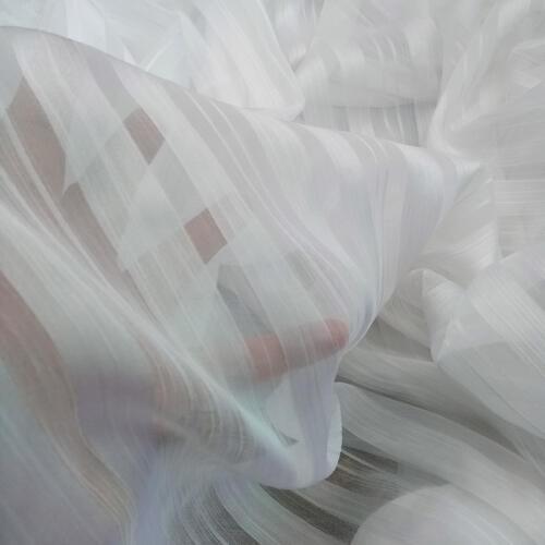 Chiffon Crepe Silk Soft Silky Strips Fabric Light Breathable DIY Dress Fabric