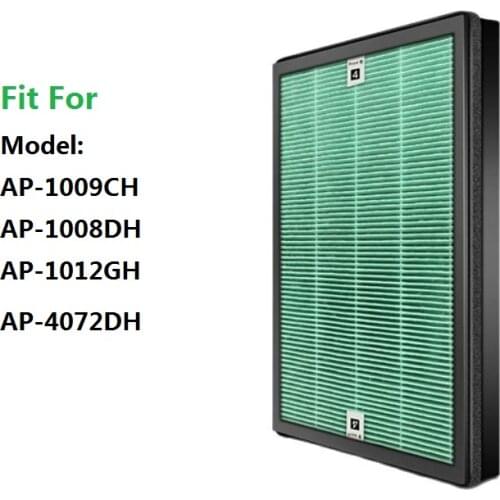 Replacement For Coway AP-1009CH AP-1008DH AP-1012GH AP-4072DH Air Purifier Filter HEPA and Carbon Cotton Set 362*276*35mm