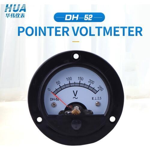 SO-52/DH-52 AC Analog voltmeter 5V10V15V20V30V40V50V100V150V200V250V300V400V500 Factory direct selling, complete specifications