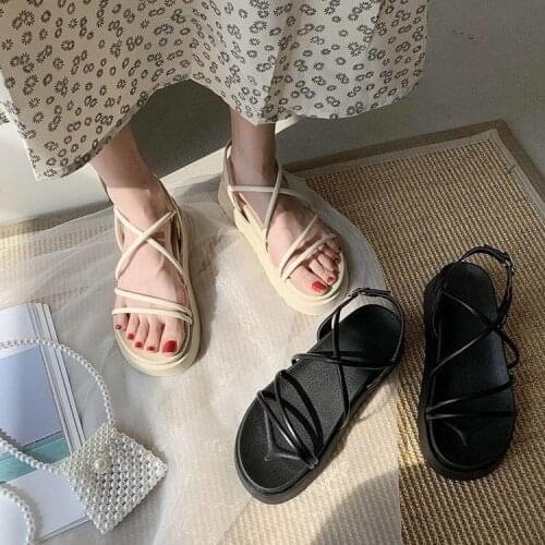 Shoes Women Slippers Soled Sandals Womens New Summer 2021 Red Flat Sandales Femmes