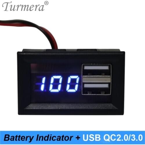 Turemra 12V 24V Battery Indicator Voltmeter QC 2.0 3.0 USB Port for 12V Car Phone Charger and Uninterrupted Power Supply Battery
