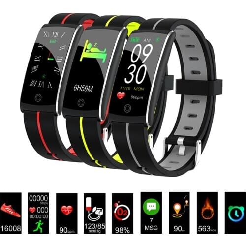 Smart Fitness Wristband Tracker Multi Functional Sport Bracelet Heart Rate Blood Pressure Monitor Passometer SMS Call Reminder