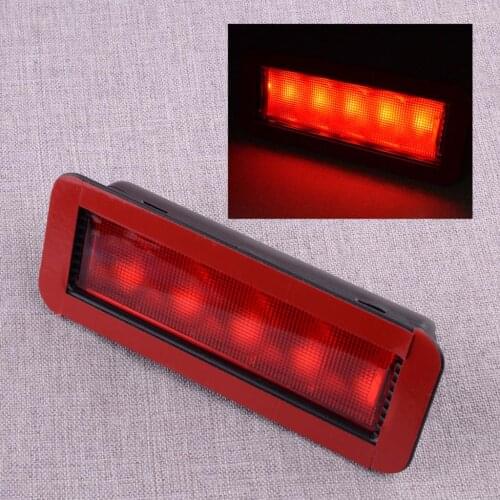 Universal 12V 0.5W 5A Red Plastic Car 5 LEDS Rear High Mount Lever Third Brake Stop Warning Light