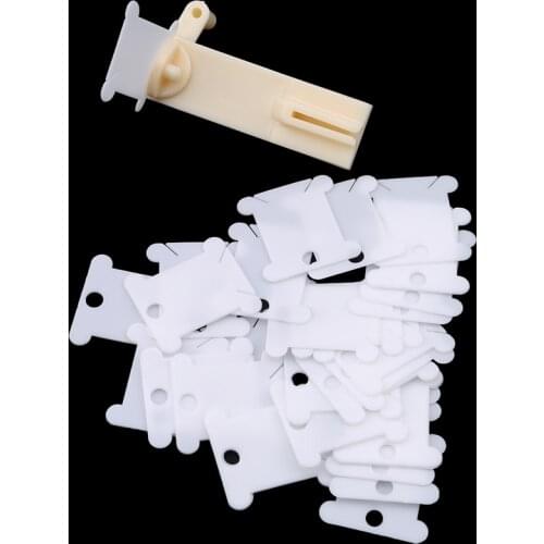 Quick Winding Machine Plastic Manual Operation String Winders 30pcs Thread Card Rolling Line Winding Durable Sewing Tools