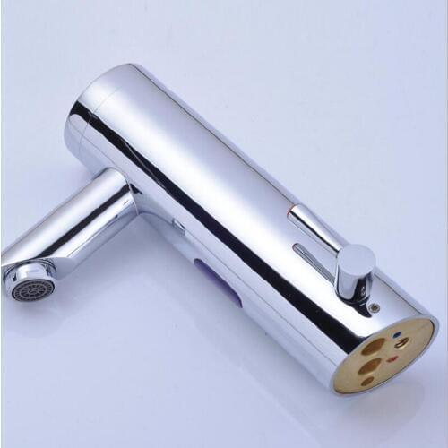 Vidric New Arrival Hot and Cold Integrated Sensor Faucet Hands Touch Free Basin Sink Mixer Faucet Deck Mounted torneira banheiro