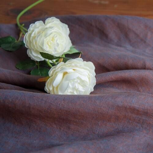 High quality flax fabric Embroidered red tissu High grade skirt Cheongsam robe shirt dress fabrics