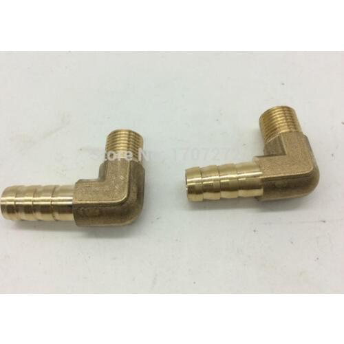 Free shipping 8mm Hose Barb x M8*1 Male Thread Elbow Brass Barbed Fitting Coupler Connector Adapter