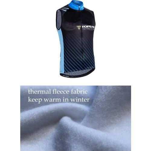 WINTER FLEECE THERMAL 2018 TOPEAK TEAMSleeveless Cycling Vest Mtb Clothing Bicycle Maillot Ciclismo Bike Clothes