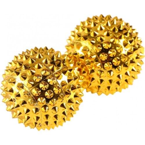 1Pair Portable Magnetic Spiky Hand Massage Ball Acupuncture Pressure Trigger Point Massage Pocket Size Stress Relief Beauty Tool