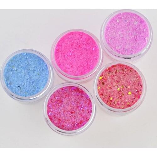 1oz Acrylic Nail Powder Sculpt Pollen Nail lengthening Crystal Sequin Mix Size Manicure Glitter Dust 21 Colors DIY FOZ165