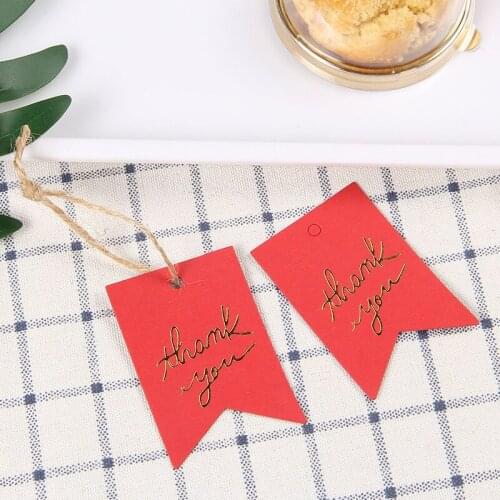 10pcs Kraft Paper Thank You Handmade Gift Tags Wedding/Birthday Party Candy Packing Boxes Price For Flower/Cosmetics Labels