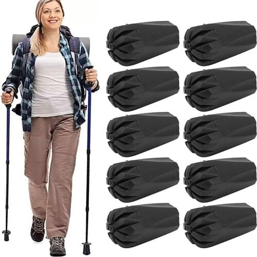 8pcs Universal Trekking Pole Hiking Wear Resistant Stick Ends Outdoor Camping Rubber Tip Walking Replacement Parts