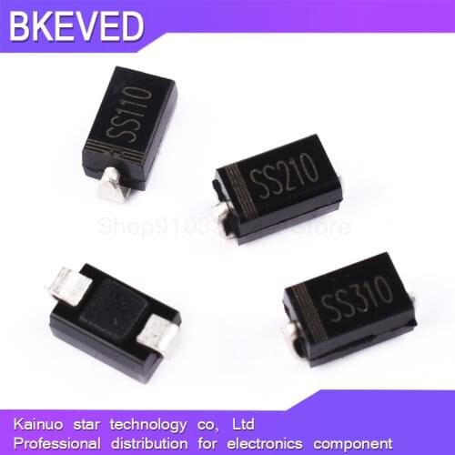 100PCS SS310 SS210 SS110 100V 2A SMA SR2100 SR1100 SR3100 DO-214AC SMD