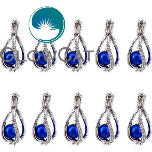 10x K643 Metal Twist Pearl Cage Making Beads Cage Essential Oil Diffuser Aroma Locket Pendant With Beads Jewelry