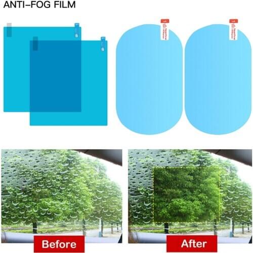 2pcs Car Rearview Mirror Rainproof Film Auto Side Window Anti-fog Waterproof Protective Film Car Rearview Mirror Protective Film