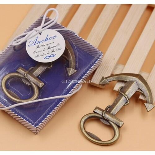 300pcs Boat Anchor Bottle Opener Wine Opener Wedding Gifts Party Shower Favors Present Gift DHL Fedex Free Shipping
