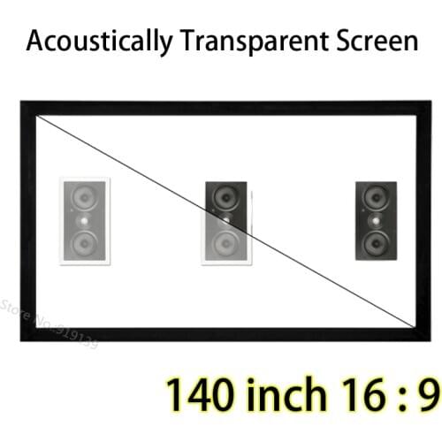 140inch ST Fixed Frame Sound Acoustically Transparent Screens 16 To 9 Support 3D Cinema Projector