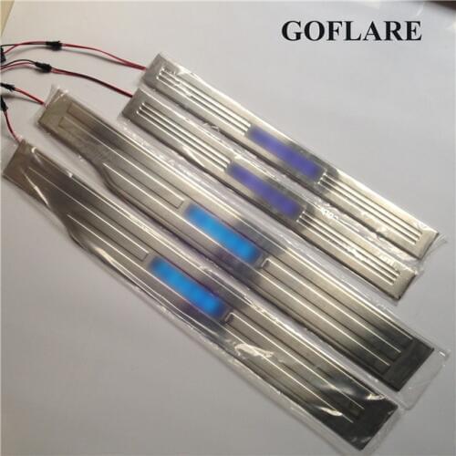 Car Styling for Honda Freed GB3 GB4 accessories led auto door protector sill illuminated sills scuff plates thresholds strip