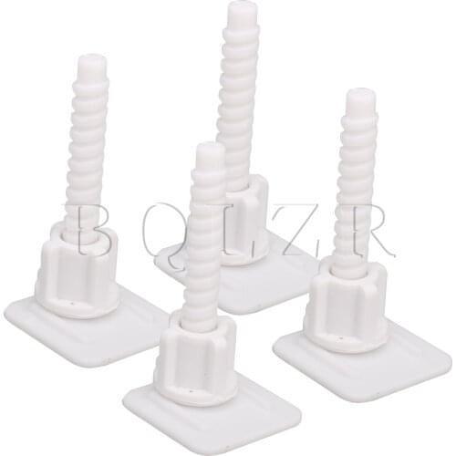 BQLZR 4Pieces Hinge Replacement Square Plastic Toilet Seat Bottom Screw 3.8cm