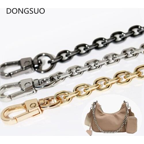 Aluminum metal chain 0.7CM 7MM gold silver black for designer handbag bag strap handle replacement Accessories Hardware quality