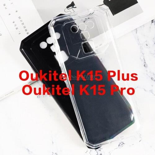 Transparent Phone Case For Oukitel K15 Plus Silicone Caso Anti-knock Soft Black TPU Case For Carcasa Oukitel K15 Pro Back Cover