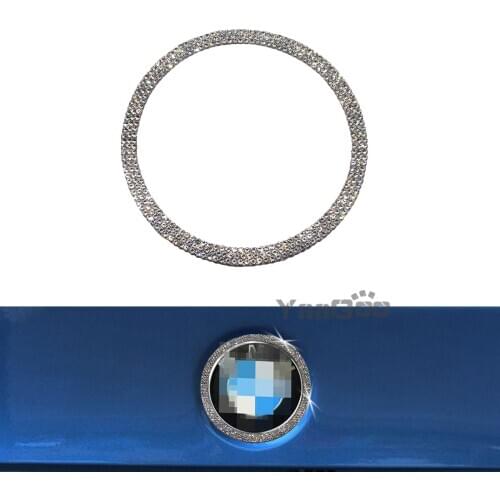 For BMW 2011-2018 Bling Car Rear Logo Diamond Emblem Ring Sticker