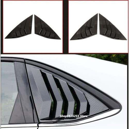 For Volkswagen VW Jetta MK7 2019 2020 2021 Accessories Chrome Rear Window Spoiler Side Cover Tail Triangle Trim Car Sticker