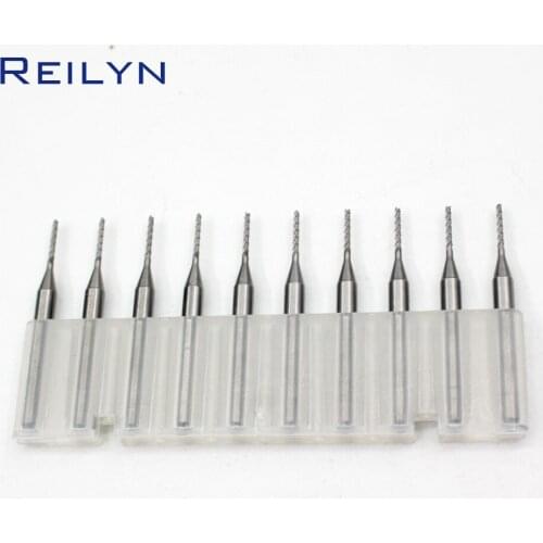 Carbide end mill PCB milling cutter 1.1x7.0x3.175mm 10 pc CNC cutter mini drill bit Tungsten Carbide router PCB routering tool