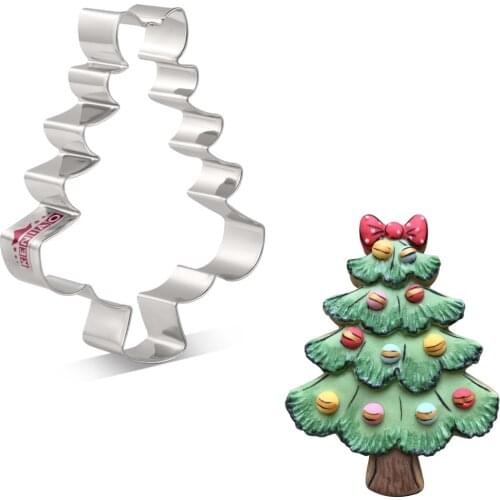 KENIAO Butterfly Tree Cookie Cutter For Christmas Party - 11.5 x 8.6 CM - Biscuit Fondant Bread Cutter - Stainless Steel