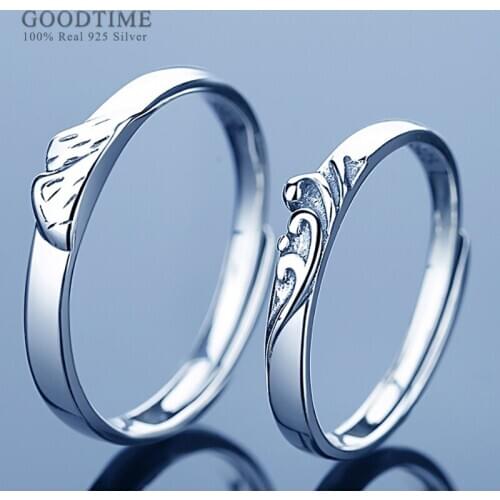 Trend New Ring 100% Pure 925 Sterling Silver Rings Wedding Mountain Sea Ring Jewelry Accessories Anniversary Ring For Lover