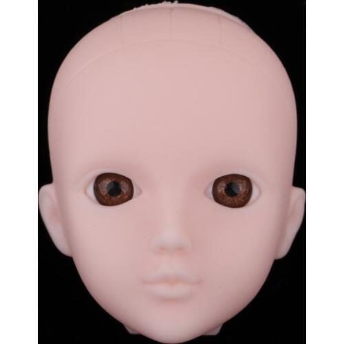 Beautiful Female Brown Eyes No Makeup Head for 1/6 BJD OB Doll DIY Making Body Parts Doll Head Accessories