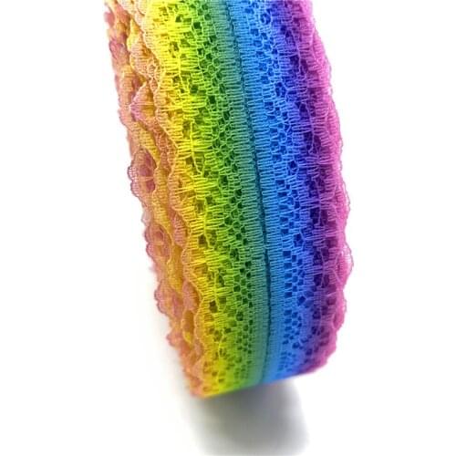 5Yards 28mm Double color Wide Bilateral Handicrafts Embroidered Net Lace Trim Ribbon Wedding Birthday Christmas Decorations #10