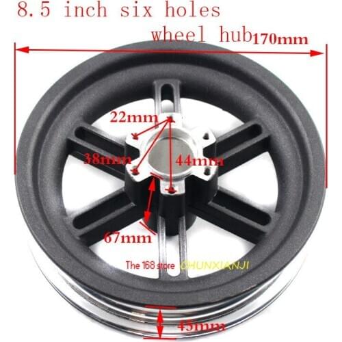 Lightning shipment 8.5 inch Six holes for Xiaomi Mijia M365 Scooter wheel rim for Xiaomi Electric Skate Board wheel hub