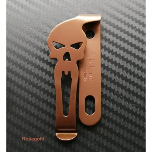 29mm *68mm Excellent quality Metal Spring Belt Holster Sheath Titanizing Clip kydex knife holster clips (Rose gold