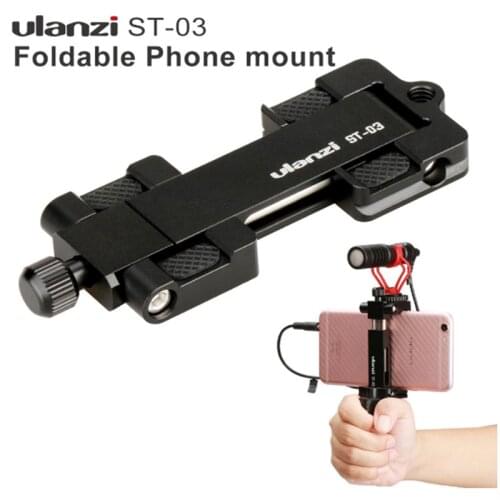 Ulanzi ST-03 Metal Tripod Mount Adapter Cold Shoe mount Support Rode Microphone/led videolight for Phone Samsung