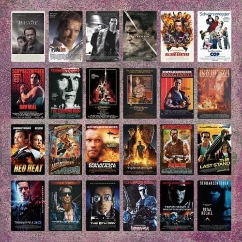 Action Movie Metal Poster Metal Tin Sign Plaque Metal Vintage Wall Plate Bar Pub Club Wall Decor Retro Home Decor Metal Painting