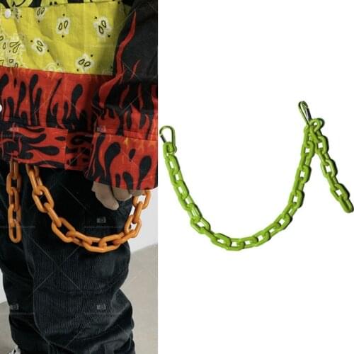 Fashion Punk Hip-hop Trendy Belt Waist Chain Multilayer Male Pants Chain Jeans Punk Silver Metal Big Ring Pants Chains YE63