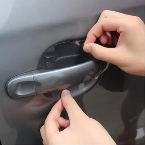 4 piece of car sticker door handle sticker for Hyundai ix35 iX45 iX25 i20 i30 Sonata,Verna,Solaris,Elantra Santa Fe Veracruz