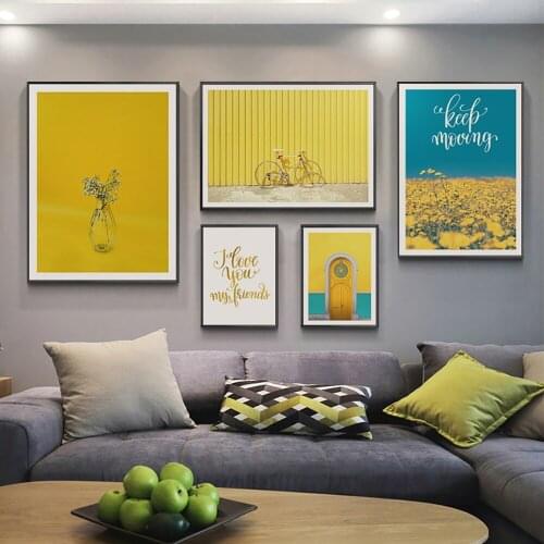 Nordic Style Small Fresh Decoration Mural Poster Canvas Painting Printing and Living Room Wall Art Prints for Modern Home Decor