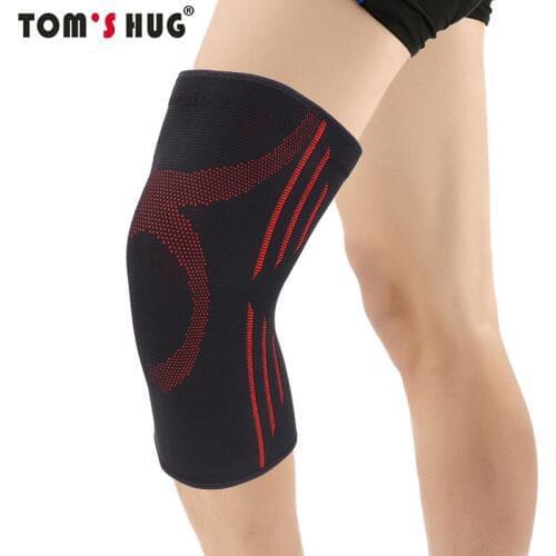 Toms Hug Knee Brace Support Warm 1 Pcs Knee Pad Protector Sleeve for Sports Joint Pain Relief and Injury Recovery Red Kneepad