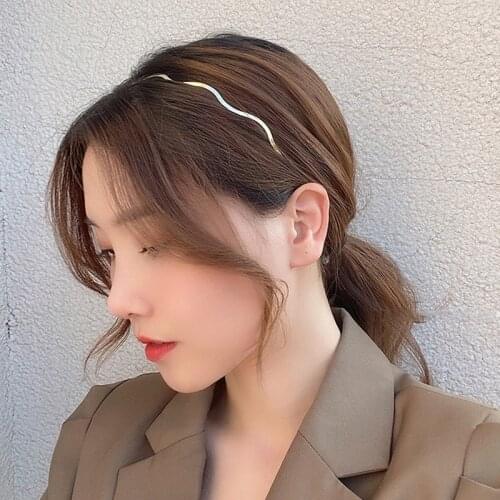 Hair band female simple Korean wild go out fine hairhoop hair band net celebrity press hair simple headband headdress headband